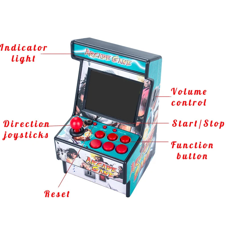 Mini Arcade Handheld Game Console 2.8 Inch Screen Built in 156 Retro Games 16 Bit Portable Video Game Console for Sega AV Output